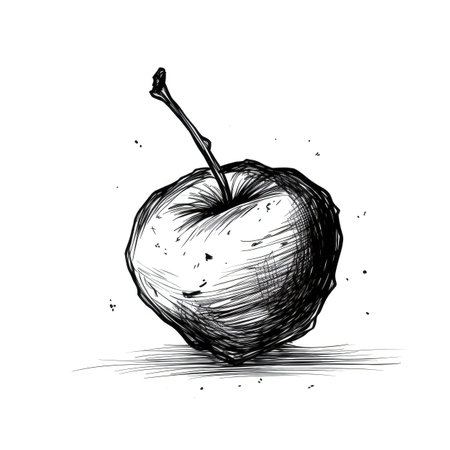 bad rotten apple ai generated. fresh old, food skin, dry skincare bad rotten apple illustrationの素材