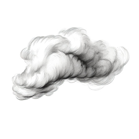 blue cloud ai generated. smoke cloudy, abstract fluffy, light wind blue cloud illustrationの素材