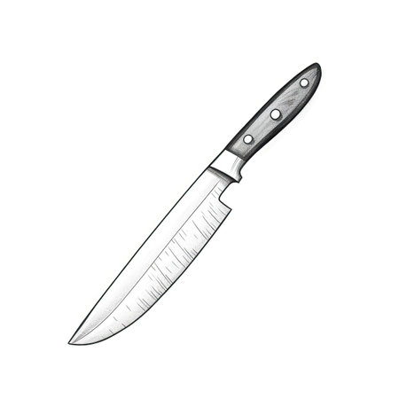 cook Chef Knife ai generated. cut food, butcher restaurant, blade tool cook Chef Knife illustrationの素材