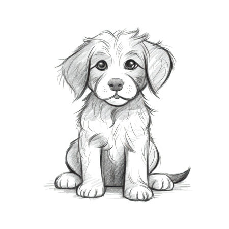 small cute puppy ai generated. portrait animal, welsh happy, home love small cute puppy illustrationの素材