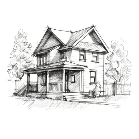exterior house ai generated. building residential, house modern, new design exterior house illustrationの素材
