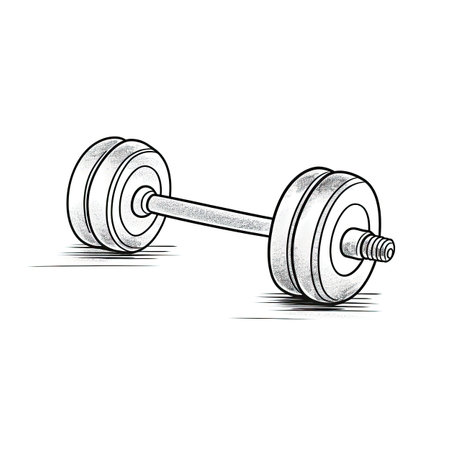 sport dumbbell fitness ai generated. fitness exercise, health weight, healthy training sport dumbbell fitness illustrationの素材