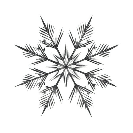 winter snowflake ai generated. cold flake, background icon, ice crystal winter snowflake illustrationの素材