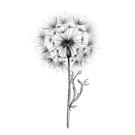 spring dandelion ai generated. nature seed, plant meadow, flying blossom spring dandelion illustrationの素材