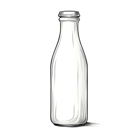 background milk bottle ai generated. food fresh, icon container, product full background milk bottle illustrationの素材