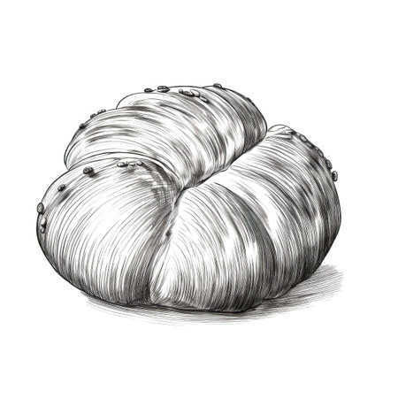 top Brioche bun ai generated. view bread, above hamburger, sesame small top Brioche bun illustrationの素材