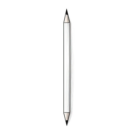 school pencil ai generated. simple design, outline yellow, background subject school pencil illustrationの素材
