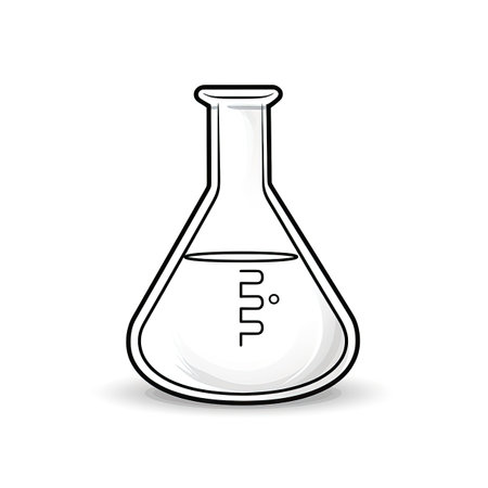beaker Erlenmeyer flask ai generated. chemistry laboratory, glass tube, lab test beaker Erlenmeyer flask illustrationの素材