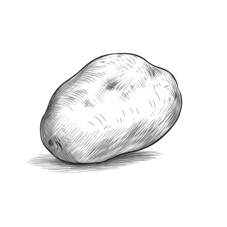 vegetable potato ai generated. background raw, organic harvest, wood sack vegetable potato illustrationの素材