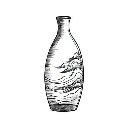 alcohol Sake Bottle ai generated. drink icon, izakaya glass, sushi ceramic alcohol Sake Bottle illustrationの素材