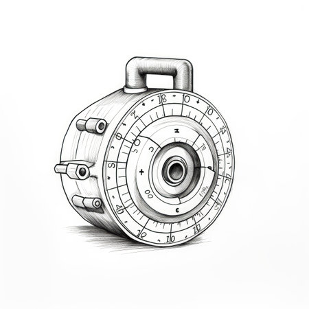 password combination lock ai generated. pad safe, dial key, safety safeguard password combination lock illustrationの素材