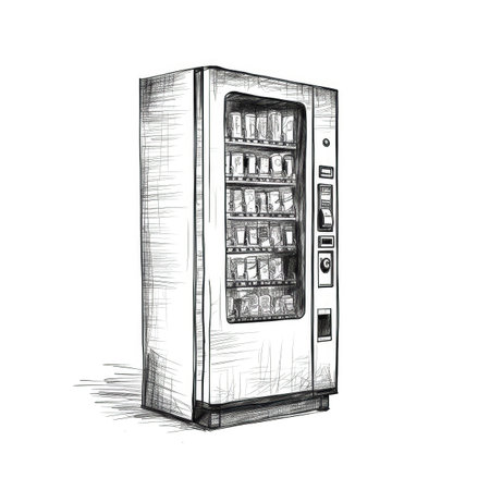 blank vending machine ai generated. food modern, business water, japan office blank vending machine illustrationの素材