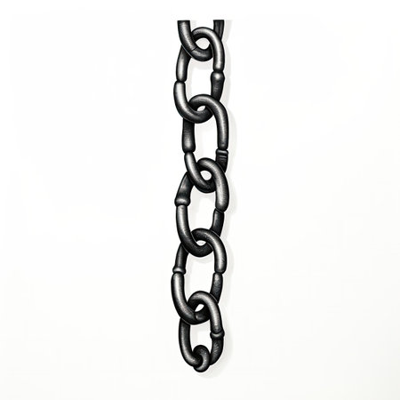 metal chain ai generated. steel import, protection delivery, distribution network metal chain illustrationの素材