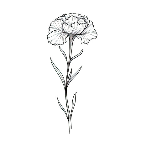 bouquet Carnation flower ai generated. day card, love freedom, rose mom bouquet Carnation flower illustrationの素材
