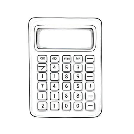 business calculator ai generated. hand financial, calculate accounting, finance calculator business calculator illustrationの素材