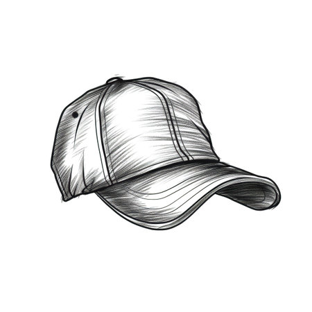 blank baseball cap ai generated. mockup front, template sport, uniform view blank baseball cap illustrationの素材