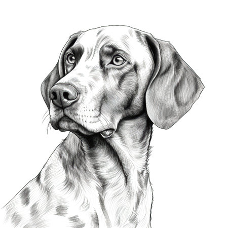 portrait German Shorthaired Pointer Dog ai generated. shorthair point, pet pointing, hound collar portrait German Shorthaired Pointer Dog illustrationの素材
