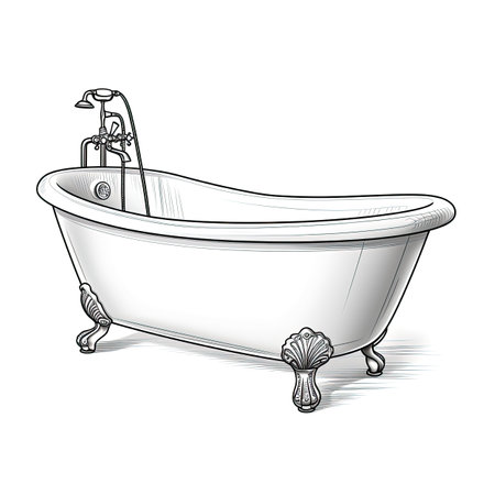 bathroom bath ai generated. soap bathtub, shower water, wash woman bathroom illustrationの素材