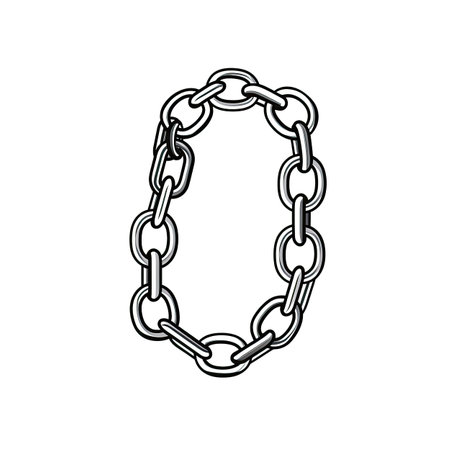 link broken chain ai generated. steel metal, break weak, disconnect free link broken chain illustrationの素材