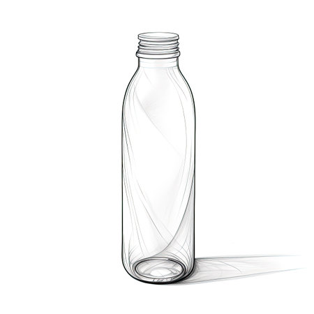 empty plastic bottle ai generated. garbage background, icon drink, beverage container empty plastic bottle illustrationの素材