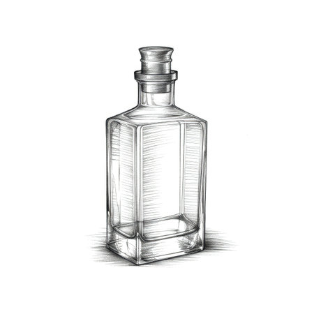 liquor Whiskey bottle ai generated. alcohol whiskey, brandy glass, bourbon icon liquor Whiskey bottle illustrationの素材