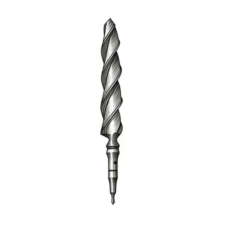 power drill bit ai generated. tool cutting, auger hole, spiral machining power drill bit illustrationの素材