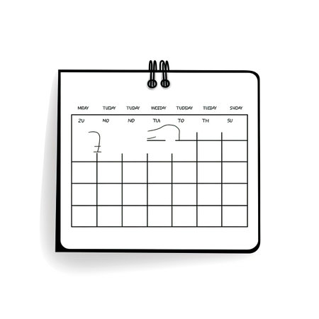 schedule calendar ai generated. date icon, year day, month week schedule calendar illustrationの素材