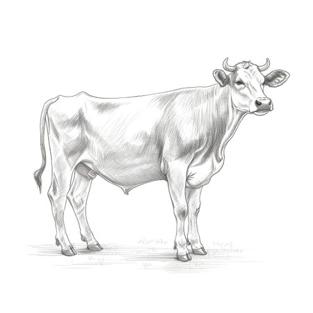 dairy Breeding cow ai generated. beef cattle, animal milk, agriculture ranch dairy Breeding cow illustrationの素材