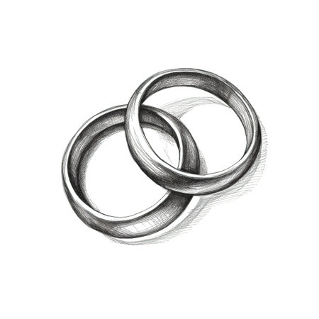 marriage Pair wedding rings ai generated. jewelry engagement, background anniversary, golden 3d marriage Pair wedding rings illustrationの素材