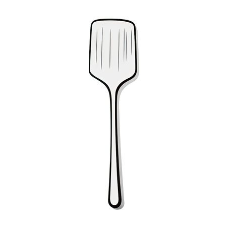 black Spatula ai generated. icon silver, bbq silhouette, barbecue background black Spatula illustrationの素材