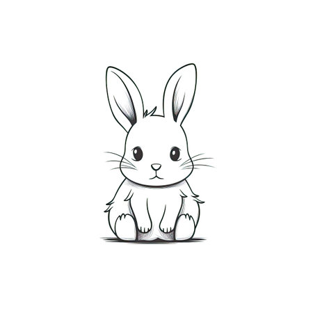 background cute bunny ai generated. hare 223, silhouette pink, ear shape background cute bunny illustrationの素材