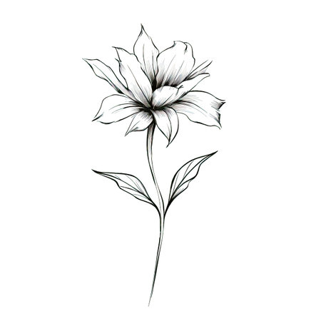 spring flower ai generated. background floral, leaf plant, design summer spring flower illustrationの素材