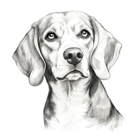 pet Beagle Dog ai generated. puppy happy, animal canine, cute studio pet Beagle Dog illustrationの素材