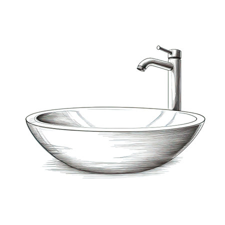 faucet sink ai generated. interior wall, bath design, kitchen background faucet sink illustrationの素材