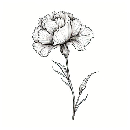 mother Carnation flower ai generated. bouquet day, card love, freedom rose mother Carnation flower illustrationの素材