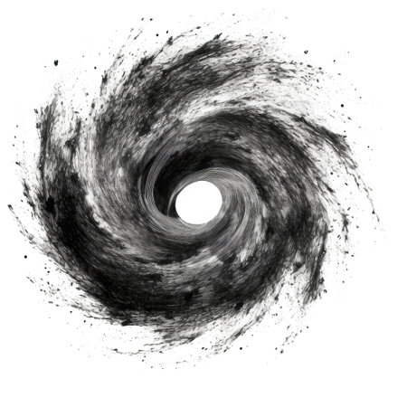 space swirling galaxy ai generated. cosmos abstract, nebula blue, dust night space swirling galaxy illustrationの素材