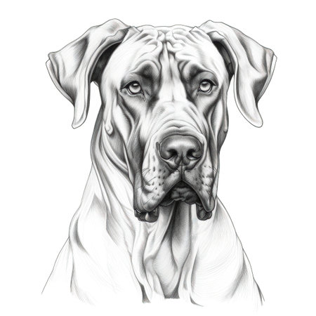 icon Great Dane Dog ai generated. pet black, doberman shepherd, german pumpkin icon Great Dane Dog illustrationの素材