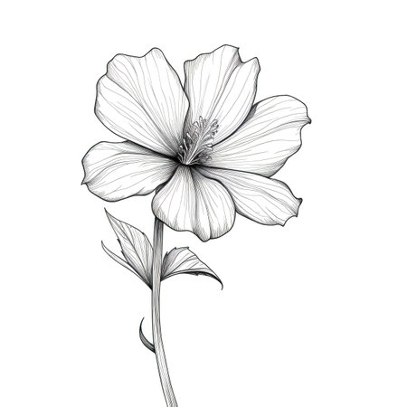 wild Periwinkle flower ai generated. blue purple, leaf watercolor, branch spring wild Periwinkle flower illustrationの素材