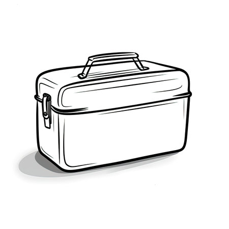 food lunchbox ai generated. school bag, plastic kid, fruit meal food lunchbox illustrationの素材