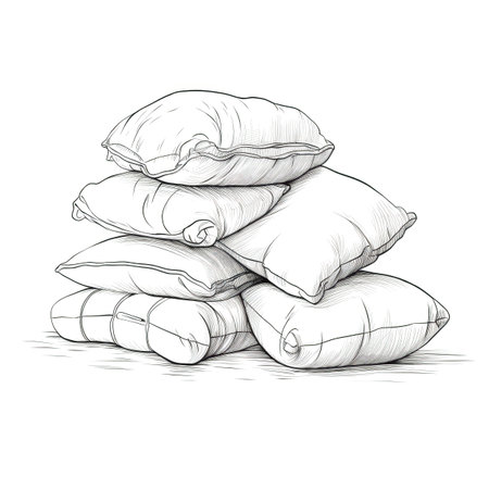 mockup pillows ai generated. comfort background, blank design, up template mockup pillows illustrationの素材