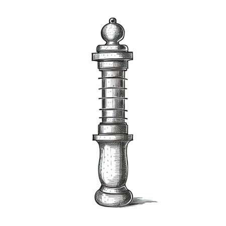 black pepper mill ai generated. spice corn, ground background, cooking salt black pepper mill illustrationの素材