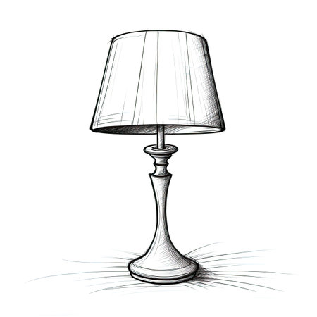 light lamp table ai generated. interior home, room illumination, modern design light lamp table illustrationの素材