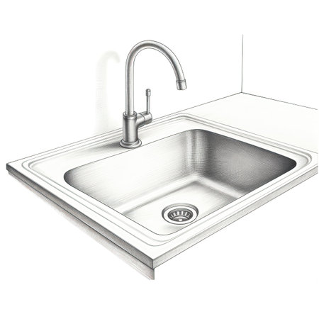 bathroom sink ai generated. faucet interior, wall bath, design kitchen bathroom sink illustrationの素材