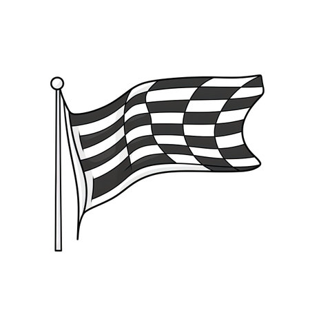 rally racing flag ai generated. auto car, motocross black, st design rally racing flag illustrationの素材