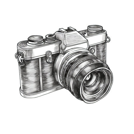 photography camera ai generated. picture photograph, digital capture, lens flash photography camera illustrationの素材