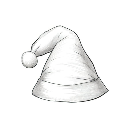 xmas santa hat ai generated. christmas cap, red new, decoration accessory xmas santa hat illustrationの素材