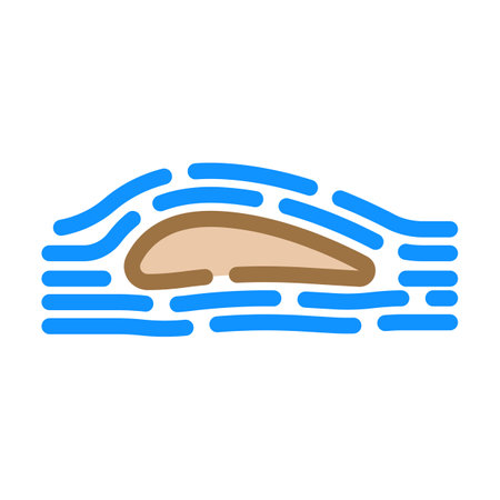 aerodynamics aeronautical engineer color icon vector illustrationのイラスト素材