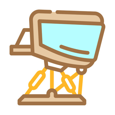 flight simulator aeronautical engineer color icon vector illustrationのイラスト素材
