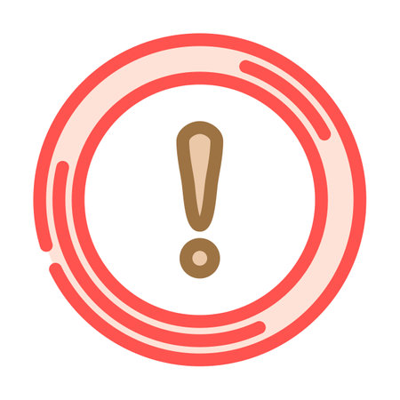 attention icon alert color icon vector illustrationのイラスト素材