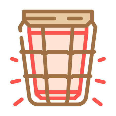 red alarm alert color icon vector illustrationのイラスト素材